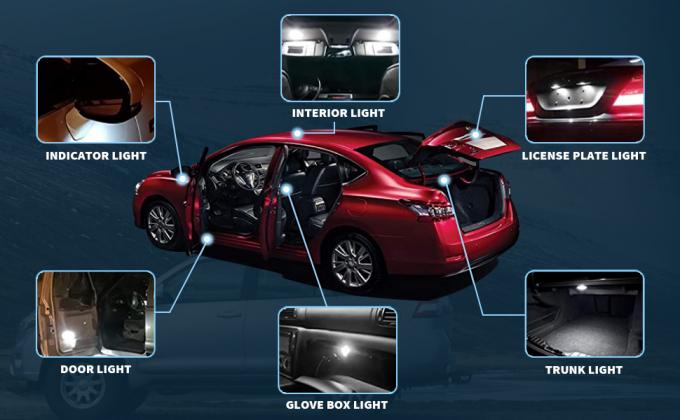 194 Automotive LED Light Bulbs 6500K Wedge T10 SMD 5050 Chips 8