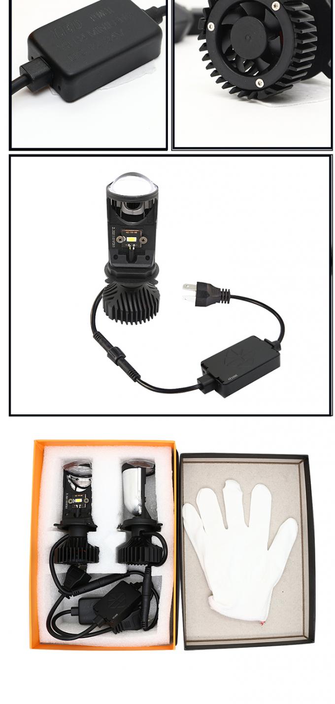 Y6 Led Projector Y6 Mini H4 Bi LED Car Headlight Bulb Auto Lighting System Projector Lens