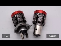 Wholesale Super Bright Motorcycle Headlight H4 BA20D led low/high beam angel eye devil eye light for