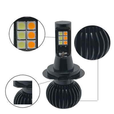H1 H3 H4 H7 H8 H11 9006 880 Led Flash Light Bulb Two Color Universal Led Fog Lights