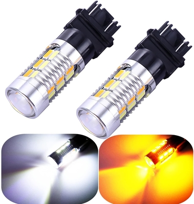 3157 3057 3357 4157 LED Brake Turn Signal Lights  Amber Switchback 22 SMD with Projector