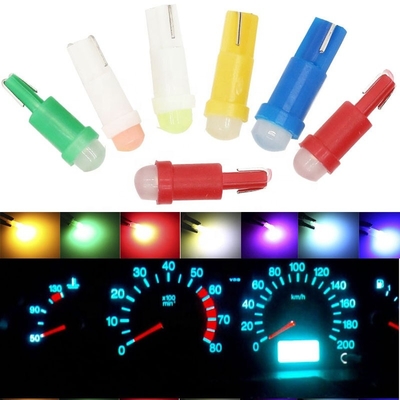 Buy 12v  led indicator lights for cars T5 COB 1SMD 3D Red/Green/Yellow/Blue/White LED online manufacture