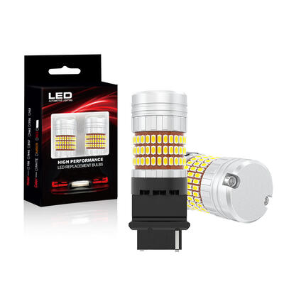 Buy CANBUS LED Bulbs Built-in Resistor 3156 3157 3156K P27W T25 With 3014 LED Chips 27W 1000LM White Amber for 12V Turn Signal Light online manufacture