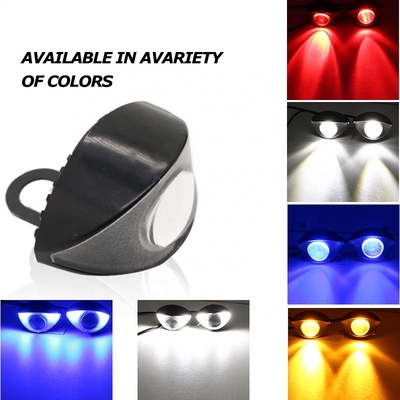 Custom 300LM 6000K Motorcycle LED Headlights Hawk Eye Lights  10SMD