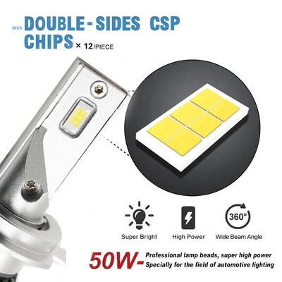 car led headlight fog lights H7 3570 50W car headlight bulb daytime running lights new style np300  bulb