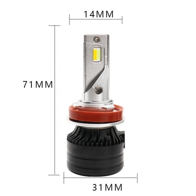 Car head light LED H11 Three-color LED headlights  automotive headlamp  foglight 12-36V A modified lamp