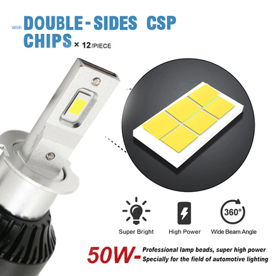 Car headlights H3  6500K 12-36V LED  head light Bulb product system And the  3000LM 30W front fog lamp