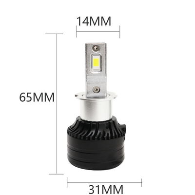 Car headlights H3  6500K 12-36V LED  head light Bulb product system And the  3000LM 30W front fog lamp