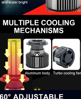 360 Degrees Lighting N6 LED Car Headlight H4 H7 H8 H11 Led Fog Light Bulbs