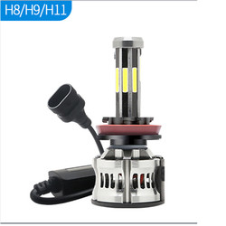 8 Sides H1 H3 H4 H7 9005 9006 Automotive LED Headlight 6000K 360 Canbus