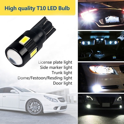 T10 5630 6 SMD Nonpolarity Led Car Side Light Bulbs Modified LED Bulb DC 12V