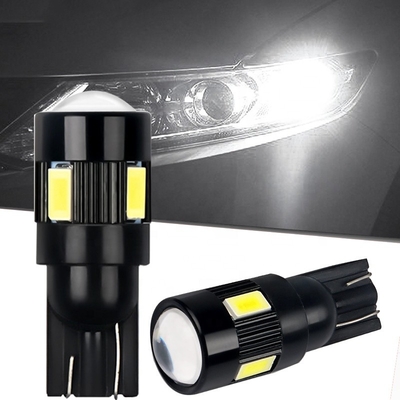 T10 5630 6 SMD Nonpolarity Led Car Side Light Bulbs Modified LED Bulb DC 12V