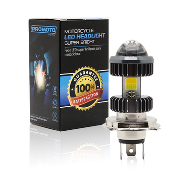 Motorcycle Led Headlight Bulb Projector H4 BA20D Dual Color 20W  Mini Fog Driving Lights Bulbs