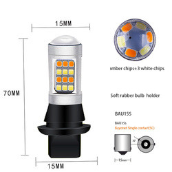 2835 42SMD Double Color Led Brake Light Turn Signal 7440 T20  CANBUS To Prevent The Stroboscopic
