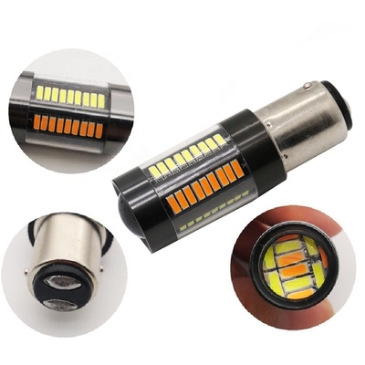 LED Brake Turn Signal Lights 1157 3157 7443 4014 66SMD Dual Color White Yellow 12V Switchback