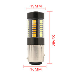 LED Brake Turn Signal Lights 1157 3157 7443 4014 66SMD Dual Color White Yellow 12V Switchback