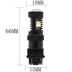 Dual Color White Yellow 12V Switchback LED Brake Turn Signal Lights 1157 3157 7443 3030 16SMD