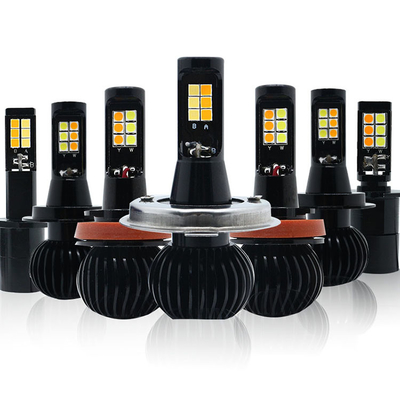 H1 H3 H4 H7 H8 H11 9006 880 Led Flash Light Bulb Two Color Universal Led Fog Lights