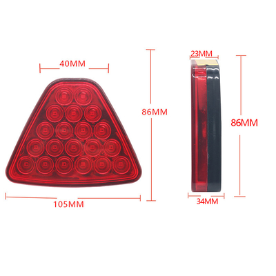 Red Color Pilot Automotive Led Lights Triangle Car Modified Lights  1000lm