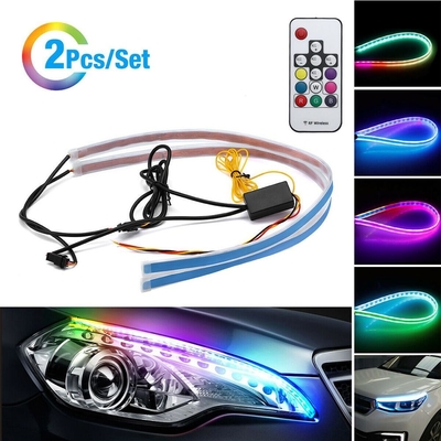 5050 30cm 12V DRLled Flexible Tube Lights For Cars LED Neon RGB With Remote Control