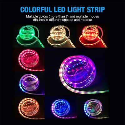 APP Control DRL LED Day Time Running Light Universal Neon Waterproof Switchback RGB