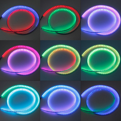 2pcs 30/45/60cm RGBLED Day Time Running Light Slim Sequential Flexible Led Turn Signal Strip