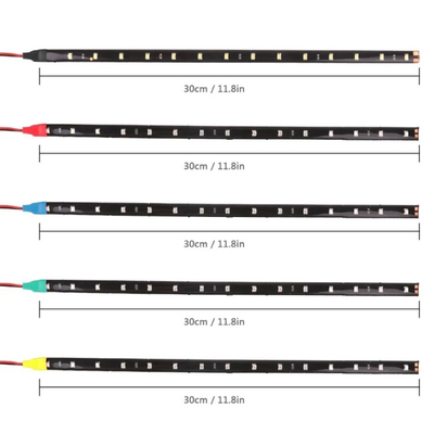30cm Car Headlight LED Tube Strip 3528 Patch Emergency Warning Light