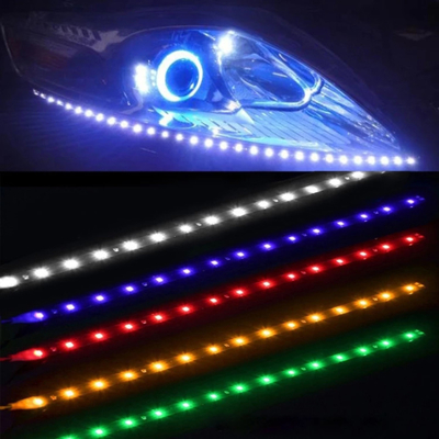 30cm Car Headlight LED Tube Strip 3528 Patch Emergency Warning Light