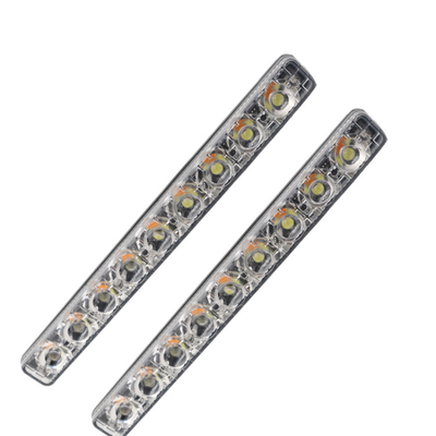 Aluminium Automobile Drl Car Headlight Led Tube Strip Two Color With ABS Lens