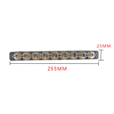 Aluminium Automobile Drl Car Headlight Led Tube Strip Two Color With ABS Lens