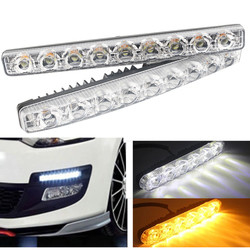 Aluminium Automobile Drl Car Headlight Led Tube Strip Two Color With ABS Lens