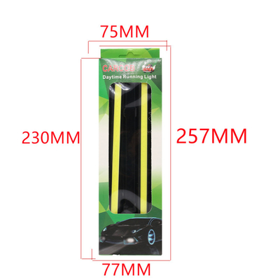 Daytime Drl Led Headlight Emergency Warning Car Running Cob Strip Light