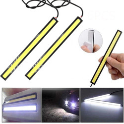 Daytime Drl Led Headlight Emergency Warning Car Running Cob Strip Light