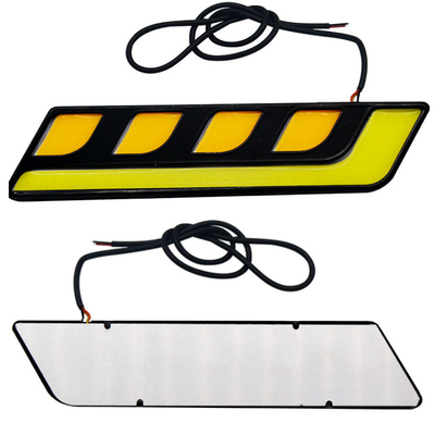 Two Color BMW Led Daytime Running Lights Aluminium Emergency Warning Strip Lamp Cob