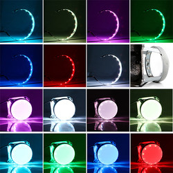 DC12V 5000lm APP Control LED Car Ambient Lights SMD Projector Auto Styling Demon Led Halo Rings Kit