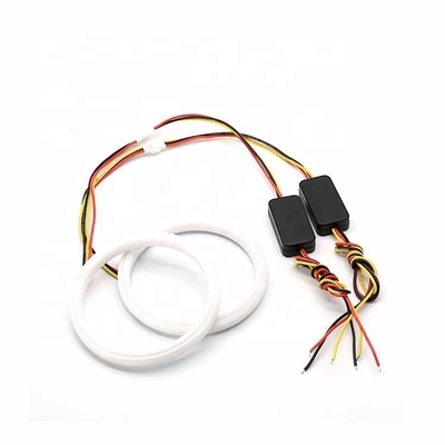 4014 LED Car Ambient Lights 60mm DRL Running Light Dual Color  Led Angel Eyes Kit