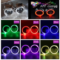 DRL RGB Halo Rings Car Interior Led Ambient Lights CCFL Angel Devil Eyes 80mm 95mm 105mm 110mm
