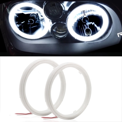 Cotton Light Cob Led Angel Eyes Car Headlight Aperture 70MM RED BLUE Fog Lamp 12-18V 60MM 80MM