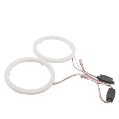 Cotton Light Cob Led Angel Eyes Car Headlight Aperture 70MM RED BLUE Fog Lamp 12-18V 60MM 80MM