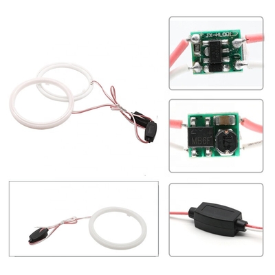 Cotton Light Cob Led Angel Eyes Car Headlight Aperture 70MM RED BLUE Fog Lamp 12-18V 60MM 80MM