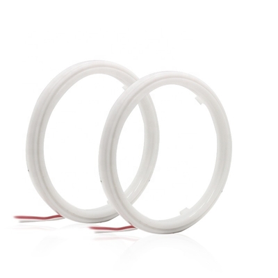 Cotton Light Cob Led Angel Eyes Car Headlight Aperture 70MM RED BLUE Fog Lamp 12-18V 60MM 80MM