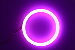 Cotton Light Cob Led Angel Eyes Car Headlight Aperture 70MM RED BLUE Fog Lamp 12-18V 60MM 80MM