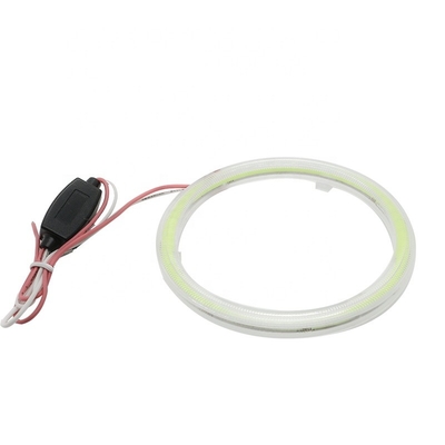 Car Headlight Cob 90mm Angel Eyes  RED BLUE Fog Lamp 12-18V