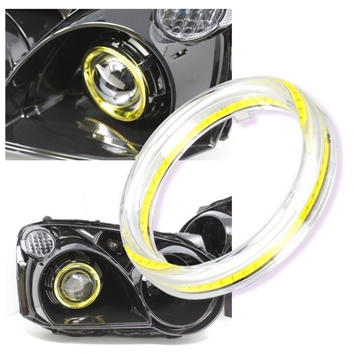 Car Headlight Cob 90mm Angel Eyes  RED BLUE Fog Lamp 12-18V