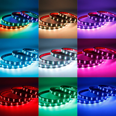 24V 5050 SMD 5A 2.4m Car Interior Atmosphere Lights With Remote Strobe For Van Truck