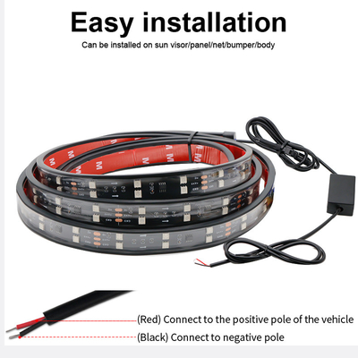 24V 5050 SMD 5A 2.4m Car Interior Atmosphere Lights With Remote Strobe For Van Truck