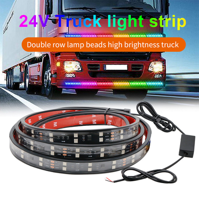 24V 5050 SMD 5A 2.4m Car Interior Atmosphere Lights With Remote Strobe For Van Truck