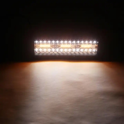 9 Inch 180W Dual Row LED Light Bar White / Amber For Offroad Cars