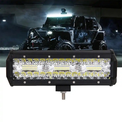 9 Inch 180W Dual Row LED Light Bar White / Amber For Offroad Cars