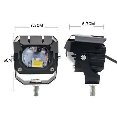 12-80V Amber 3570 LED Dual Color LED Work Lights For Motorcycle 30-60W Off Road Driving Lights